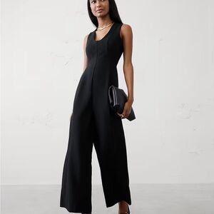 Banana Republic Elegant Black Sleeveless Jumpsuit